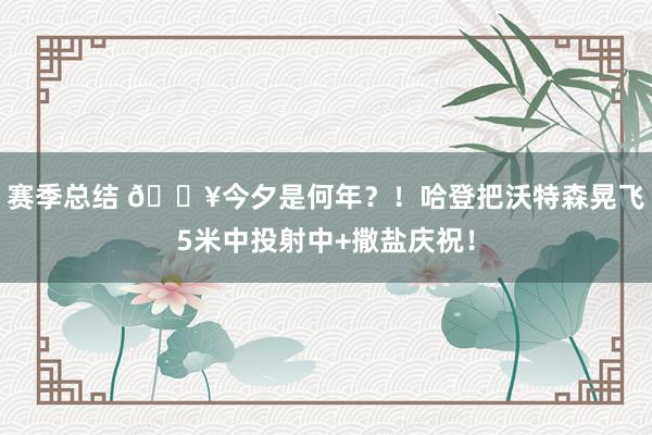 赛季总结 💥今夕是何年？！哈登把沃特森晃飞5米中投射中+撒盐庆祝！