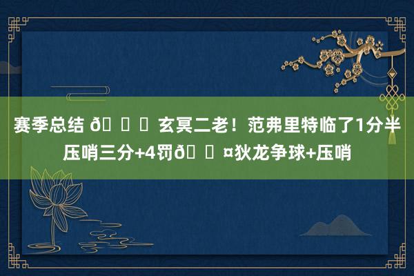 赛季总结 🚀玄冥二老！范弗里特临了1分半压哨三分+4罚😤狄龙争球+压哨