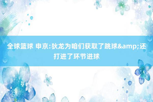 全球篮球 申京:狄龙为咱们获取了跳球&还打进了环节进球