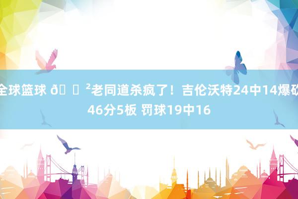 全球篮球 😲老同道杀疯了！吉伦沃特24中14爆砍46分5板 罚球19中16