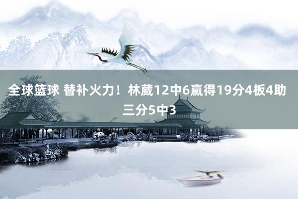 全球篮球 替补火力！林葳12中6赢得19分4板4助 三分5中3