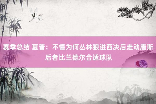 赛季总结 夏普：不懂为何丛林狼进西决后走动唐斯 后者比兰德尔合适球队