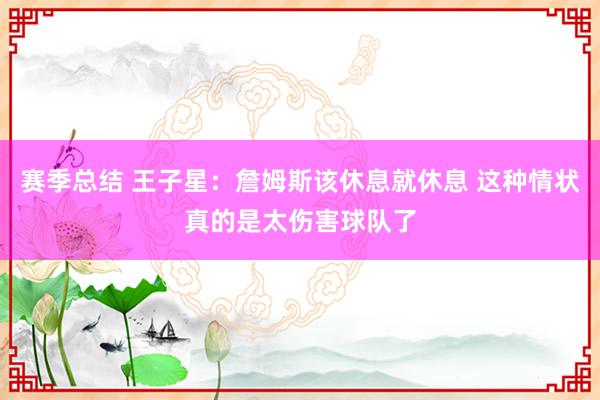 赛季总结 王子星：詹姆斯该休息就休息 这种情状真的是太伤害球队了