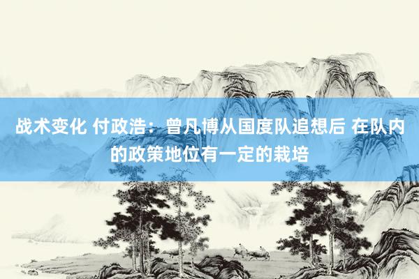 战术变化 付政浩：曾凡博从国度队追想后 在队内的政策地位有一定的栽培