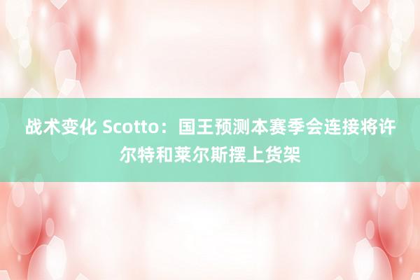 战术变化 Scotto：国王预测本赛季会连接将许尔特和莱尔斯摆上货架