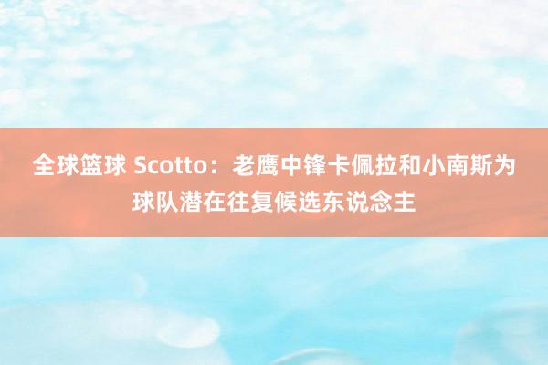 全球篮球 Scotto：老鹰中锋卡佩拉和小南斯为球队潜在往复候选东说念主